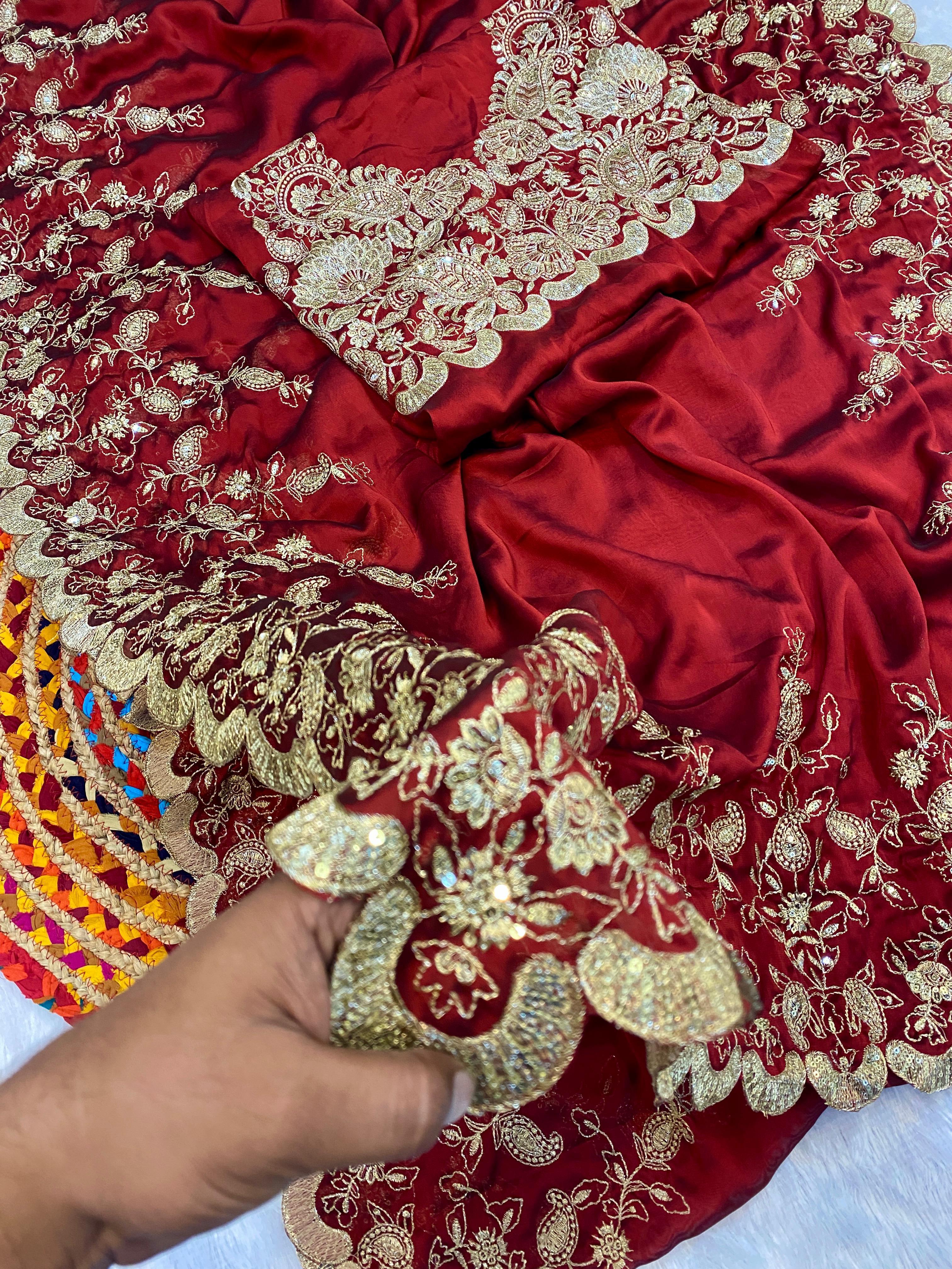 WEDDING SPECIAL RED SAREE
