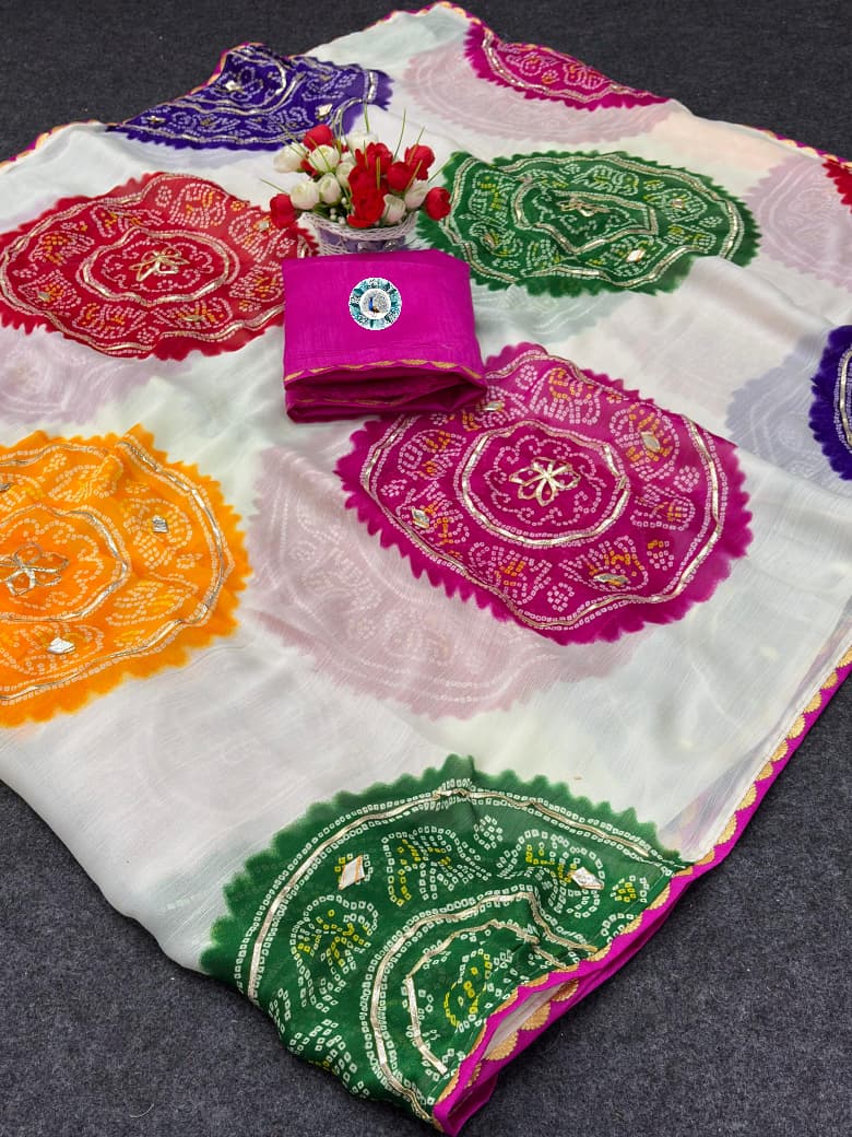 Wow Looking kaci gotta work Designer Saree