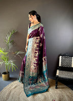 Pure paithani type Banarasi silk saree