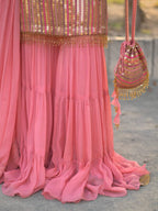 New Designer Party Top Pallazo & Dupatta Set