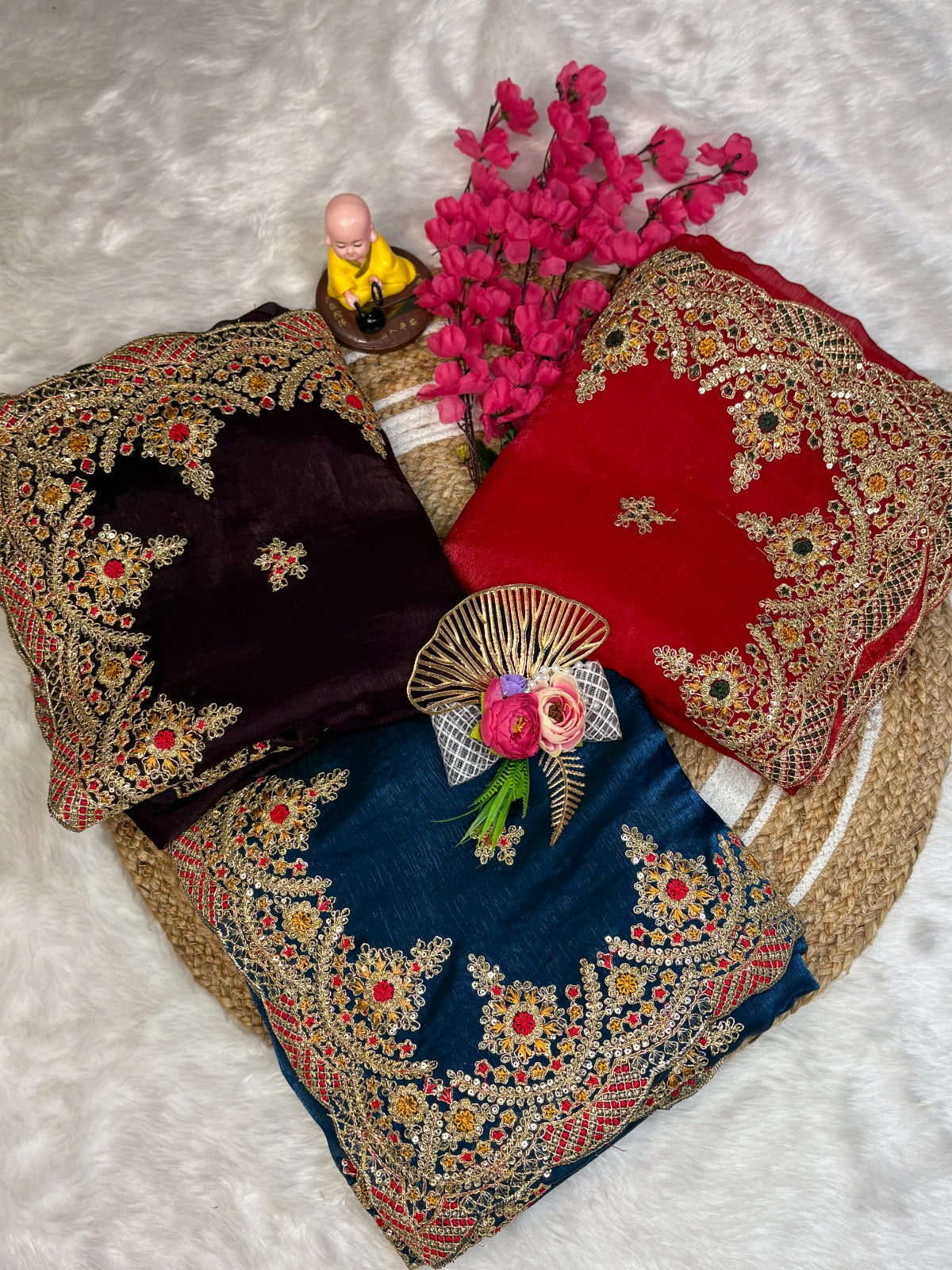 Premium Fandy Satin Saree