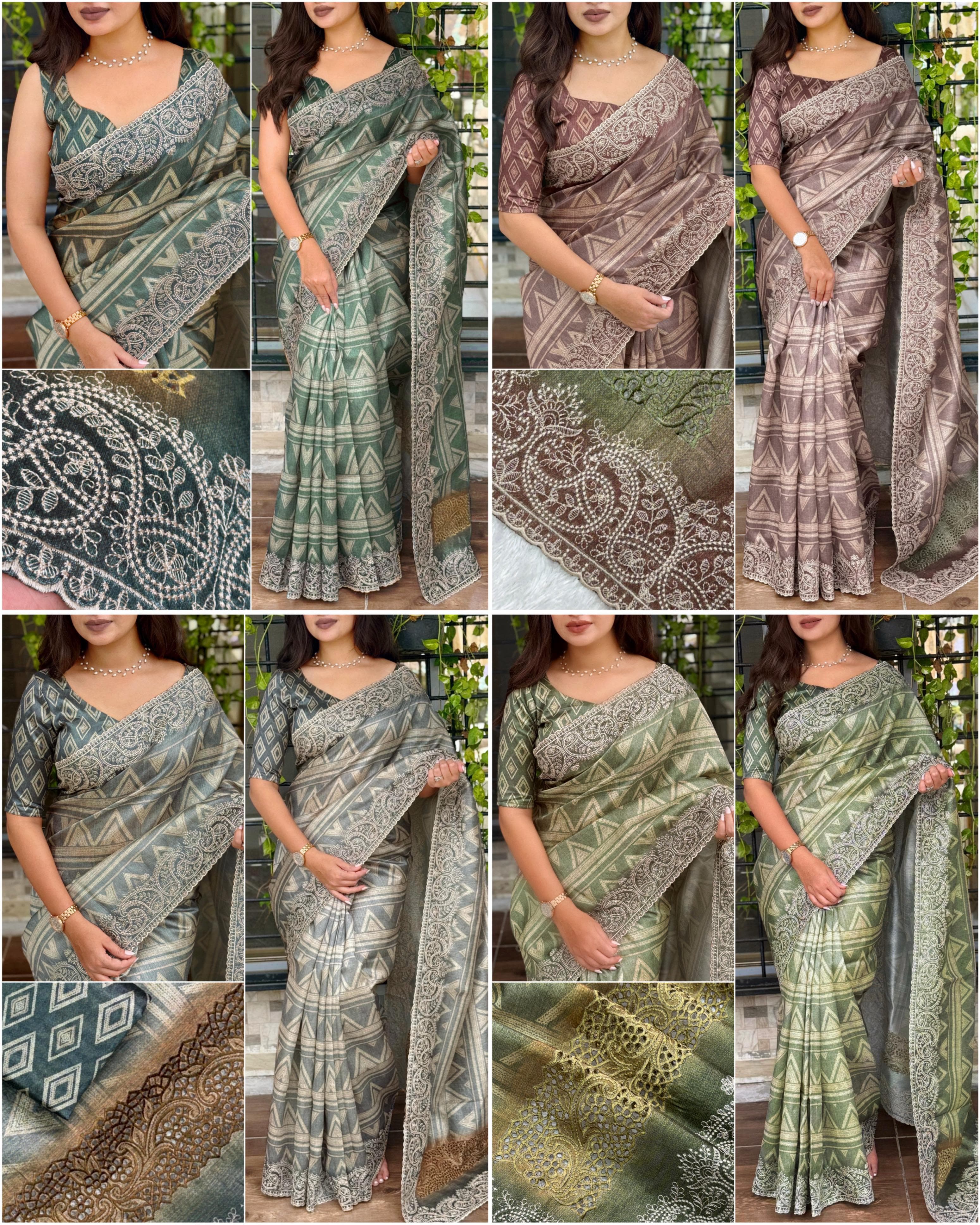 TUSSER SILK DIGITAL PRINT SAREE