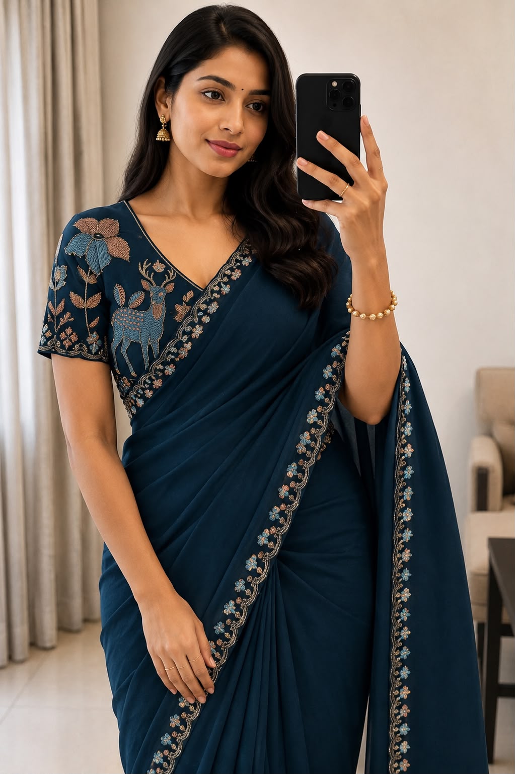 Rangoli Silk Multi Emrodairy Saree