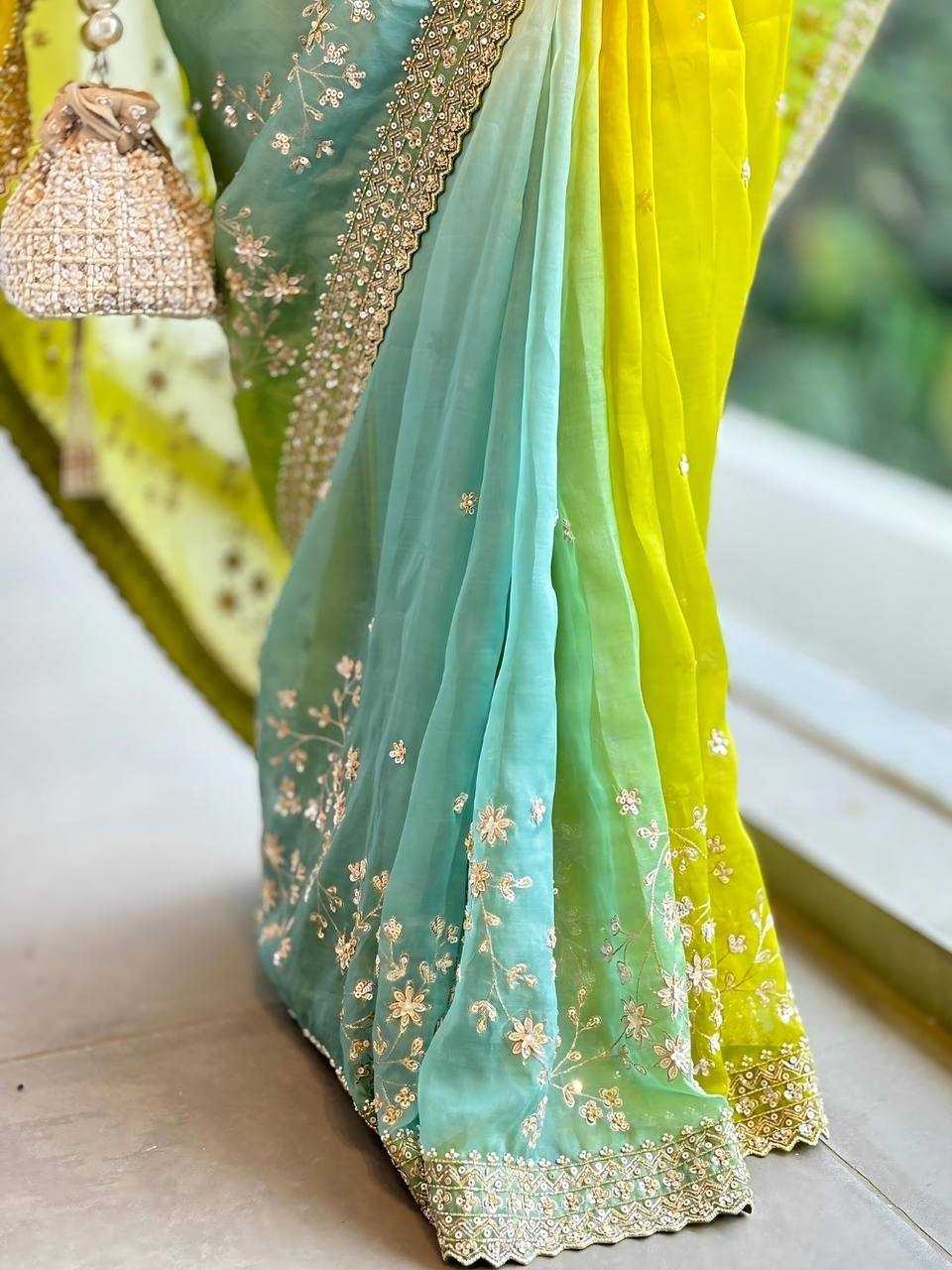 ORGANZA SILK DIGITAL PRINT SAREE
