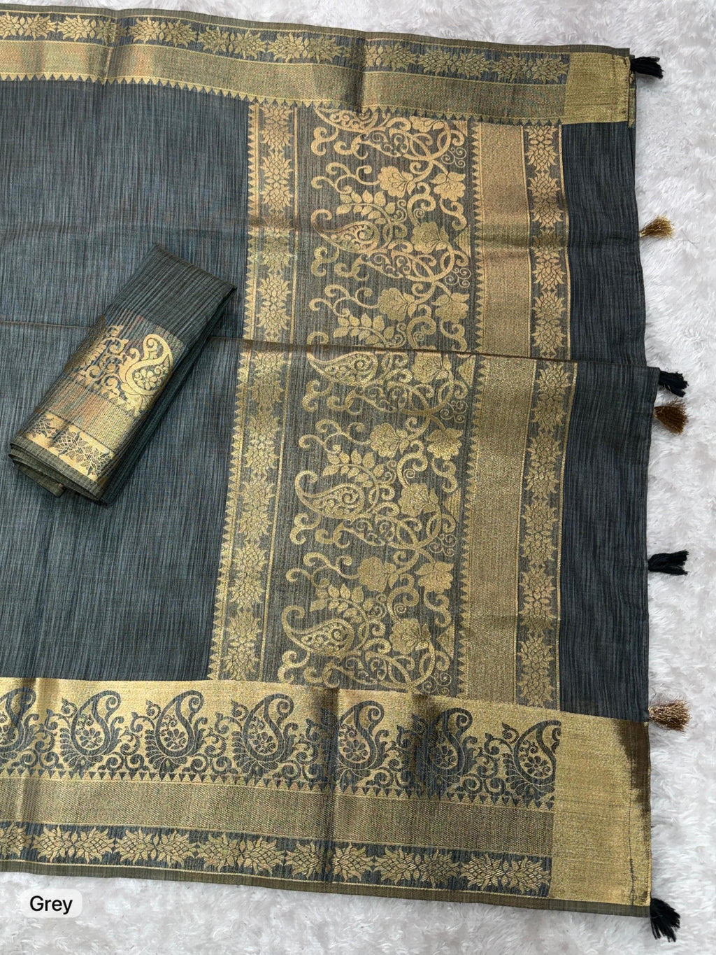 Zari Weaving Jacquard Assam Silk Saree