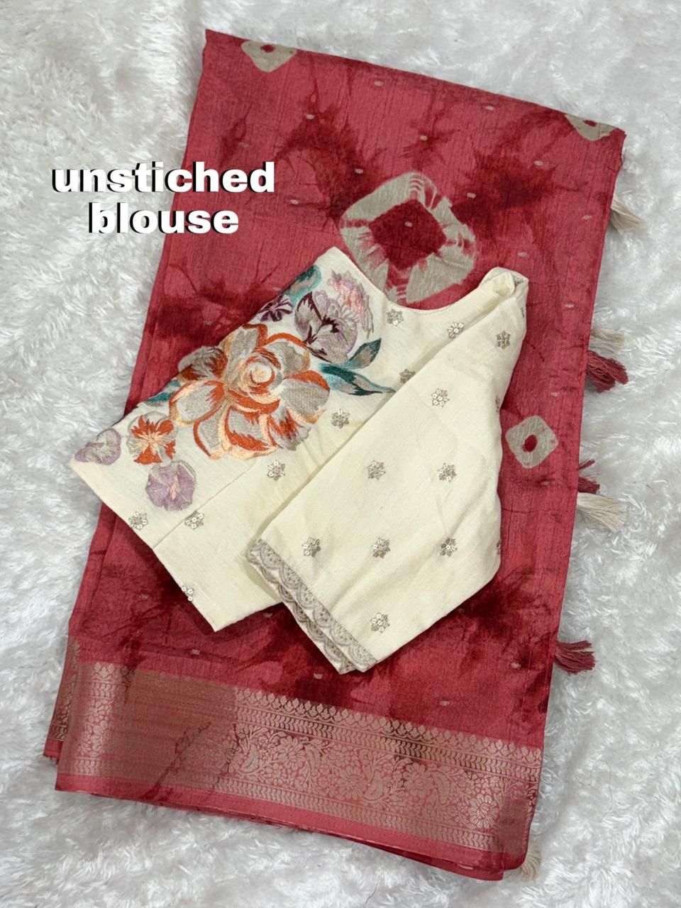 Pure Viscose Cotton Saree