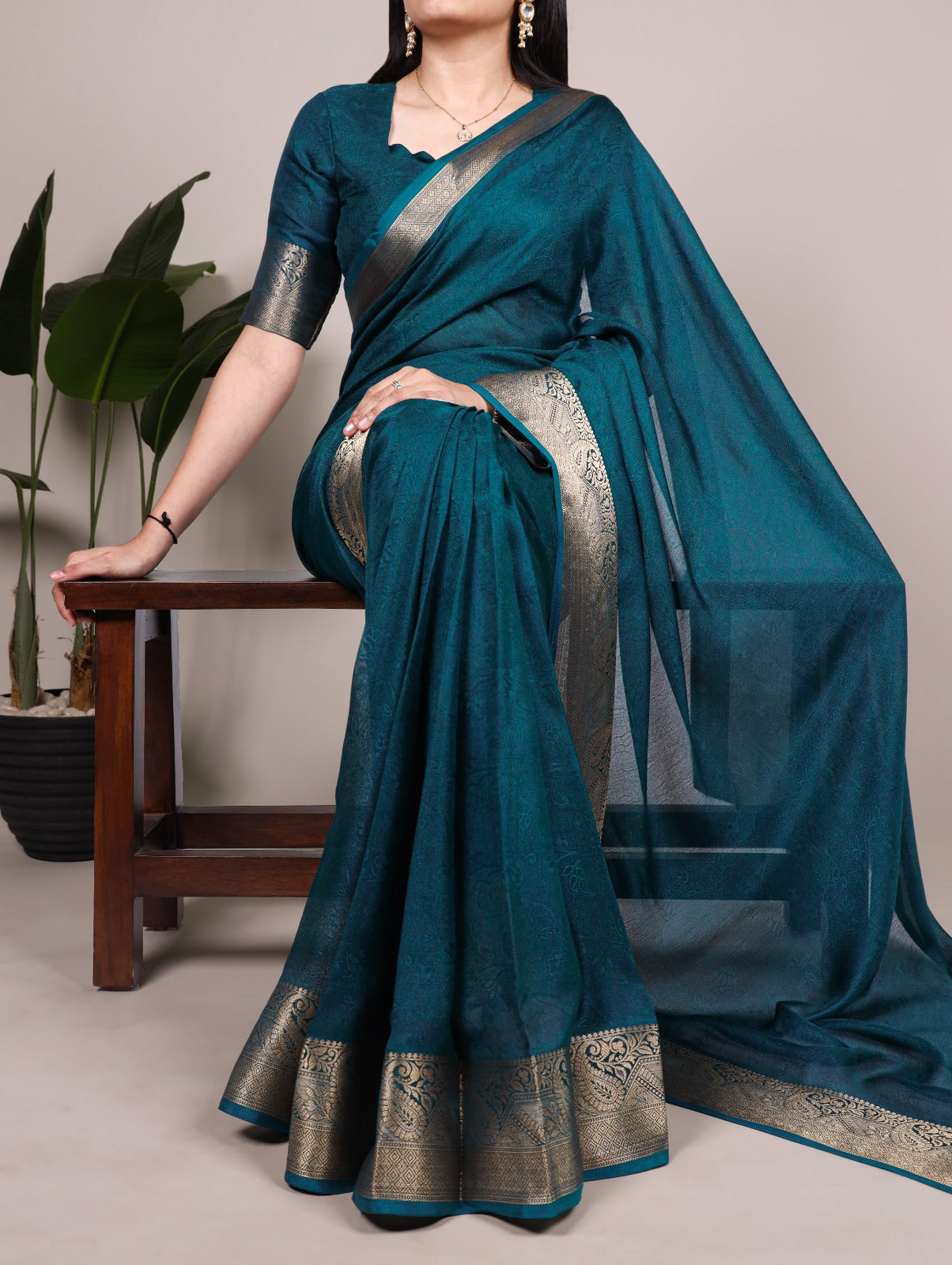 Mass Mello Zari Weaving Work Saree
