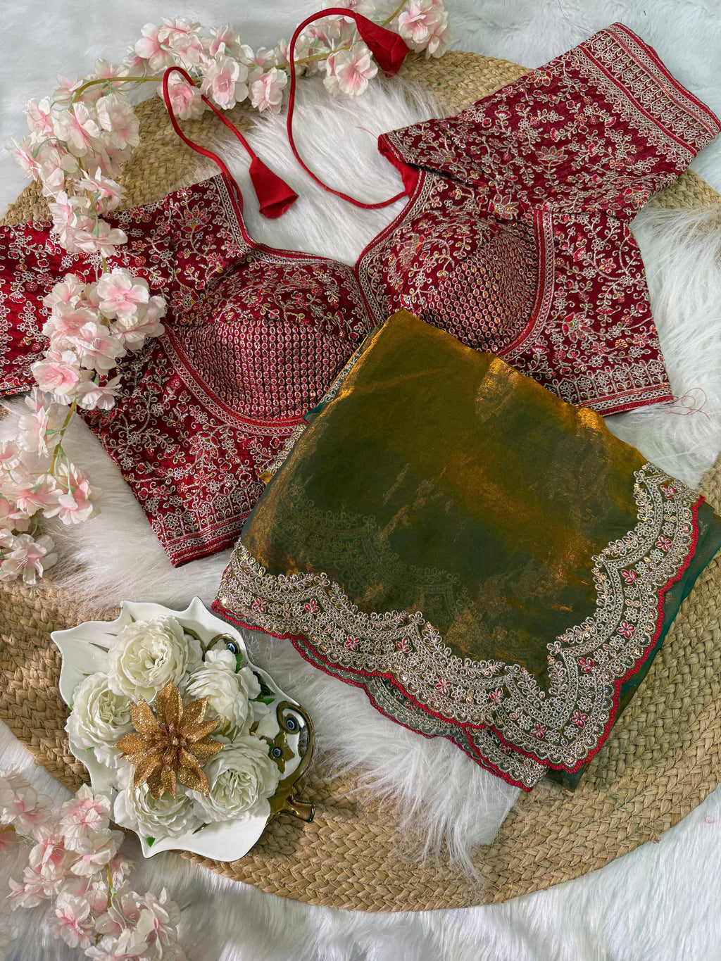 Premium space Silk Sabyasachi Inspired Saree
