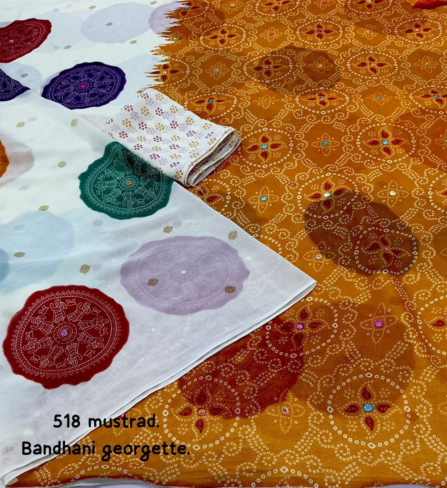 New  bhandani Georgette Saree