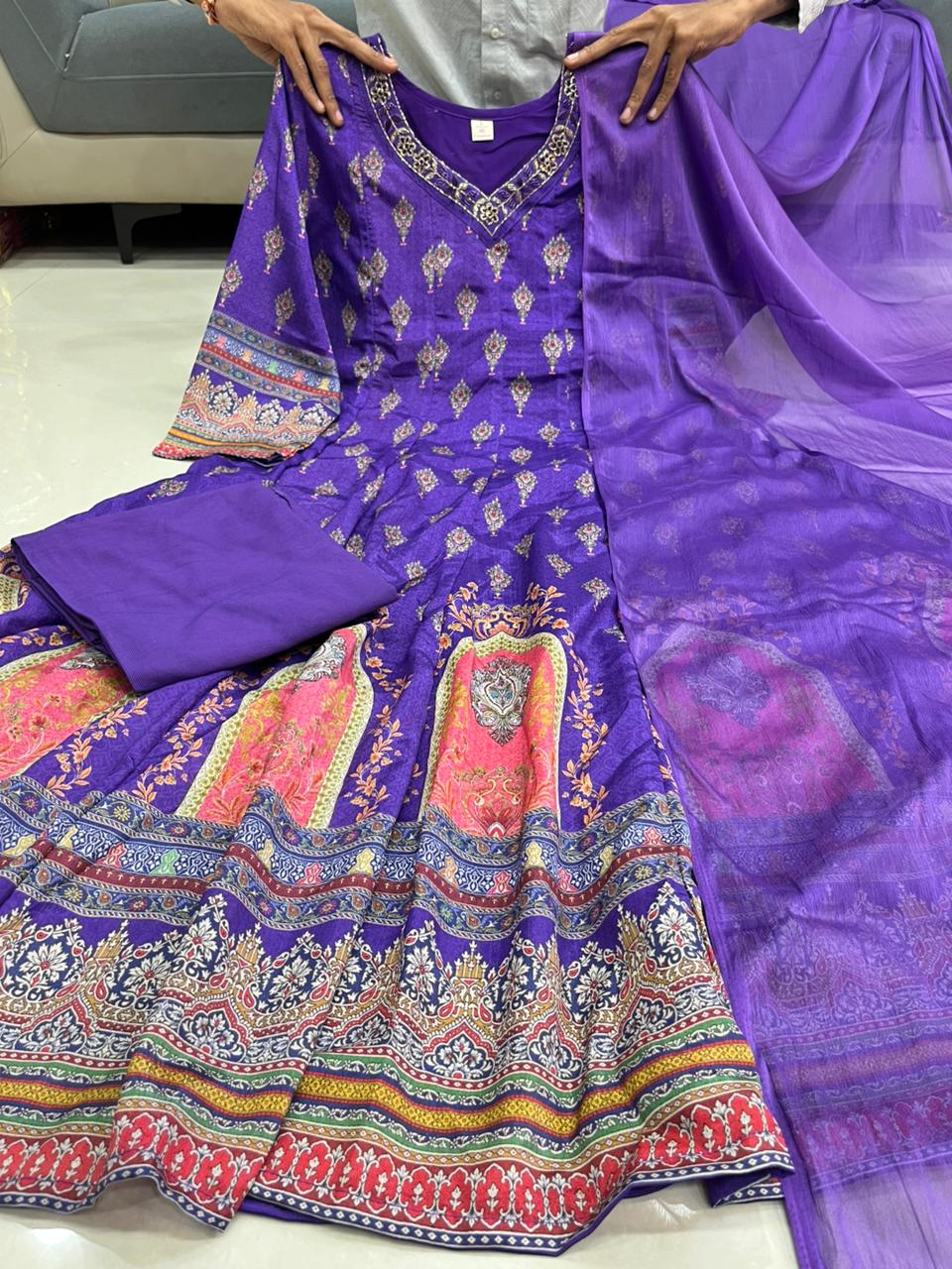 Elegant Anarkali Round Kurti set