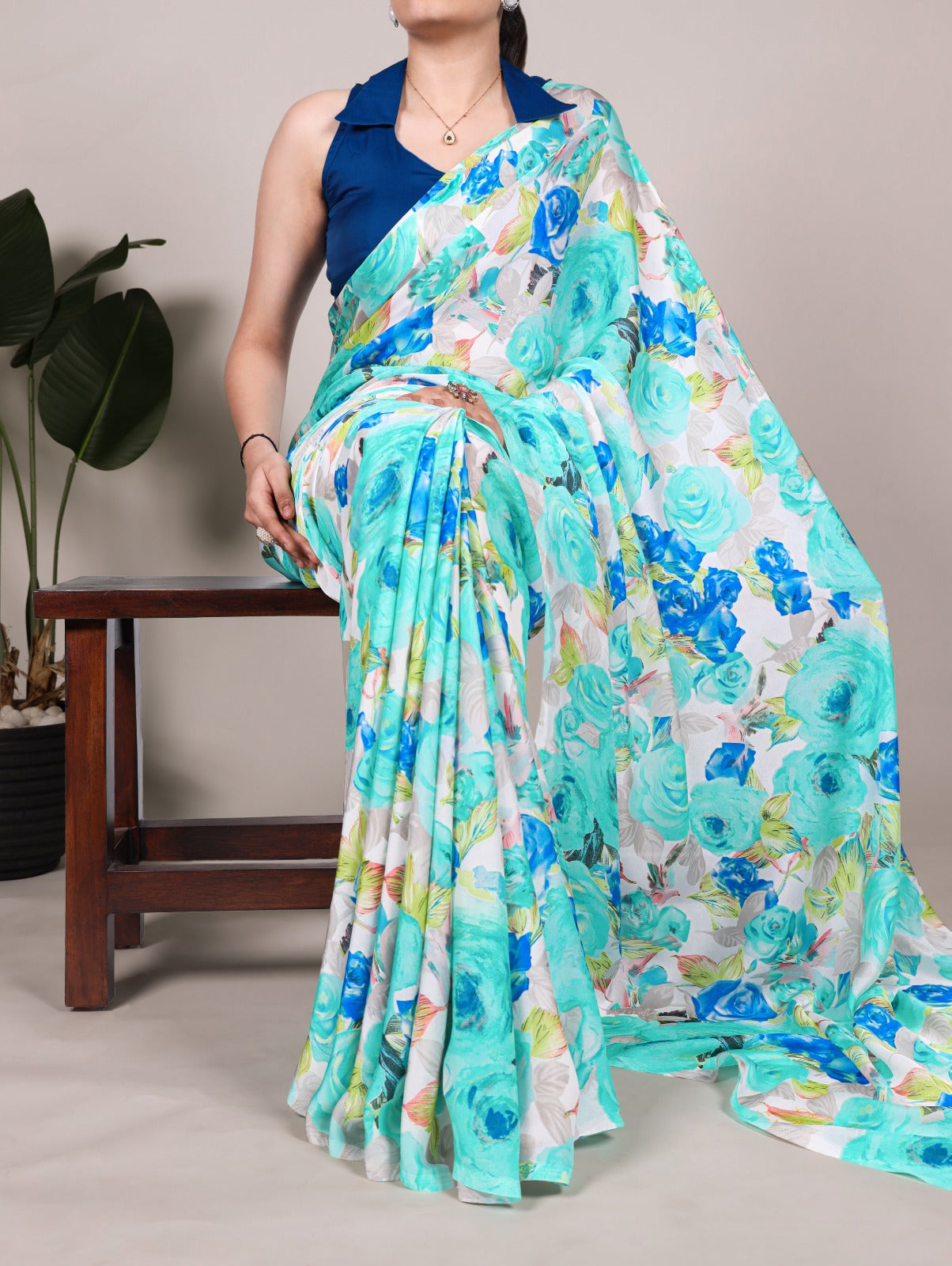 Soft Touch Of Silk Floral Print Saree