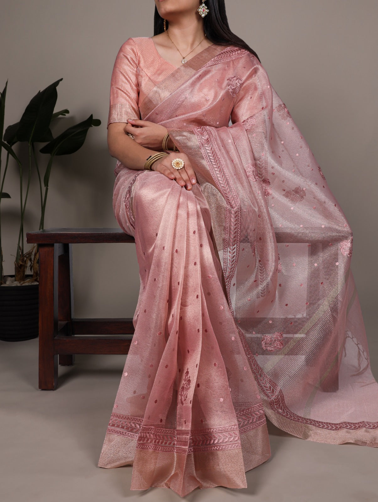 Poly Shimmer Saree