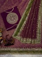 Bollywood Star Janvi kapoor Soft Twill Saree