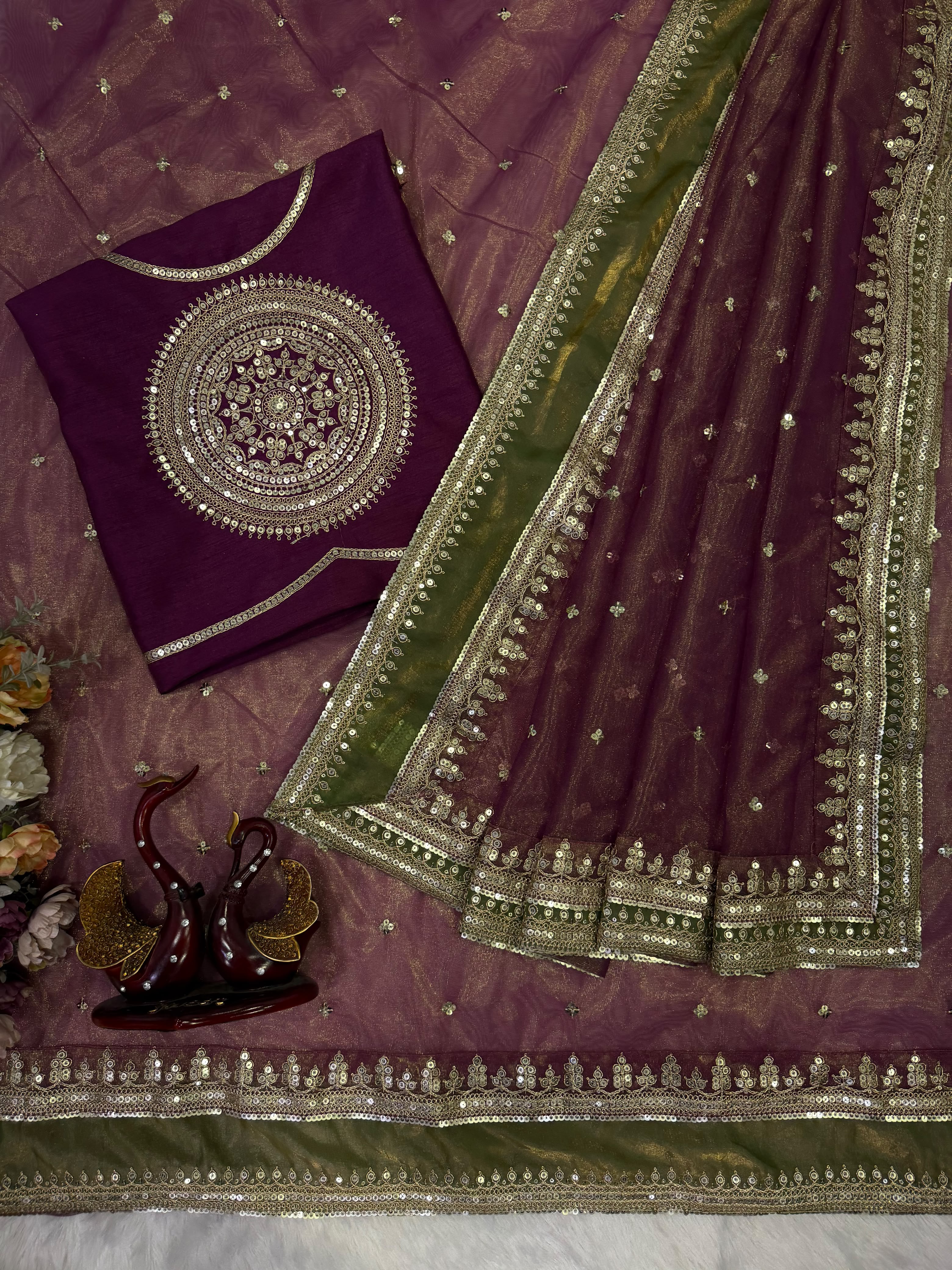 Bollywood Star Janvi kapoor Soft Twill Saree