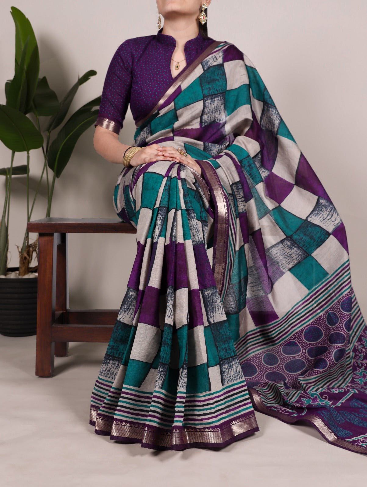 POLYESTER VISCOSE CHANDERI