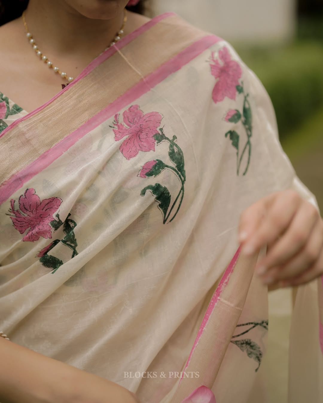 LINEN COTTON DIGITAL PRINT SAREE