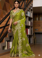 Blue Well Pure Rangoli Silk Saree
