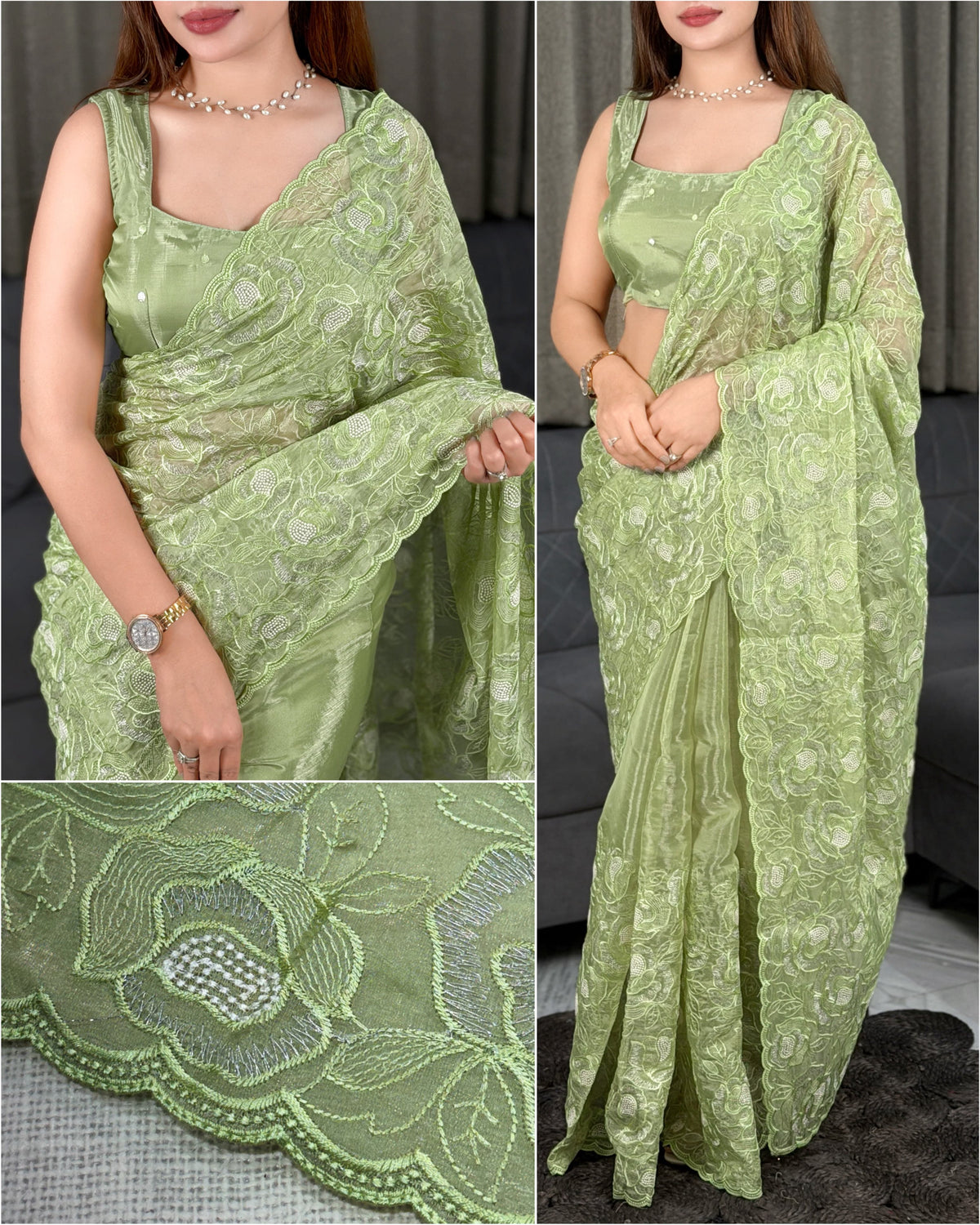 Hayat Turkish organza style saree