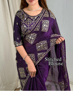 Madhubala Fandy satin self jacquard Saree