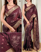 Motif Styled Printed Cotton Saree