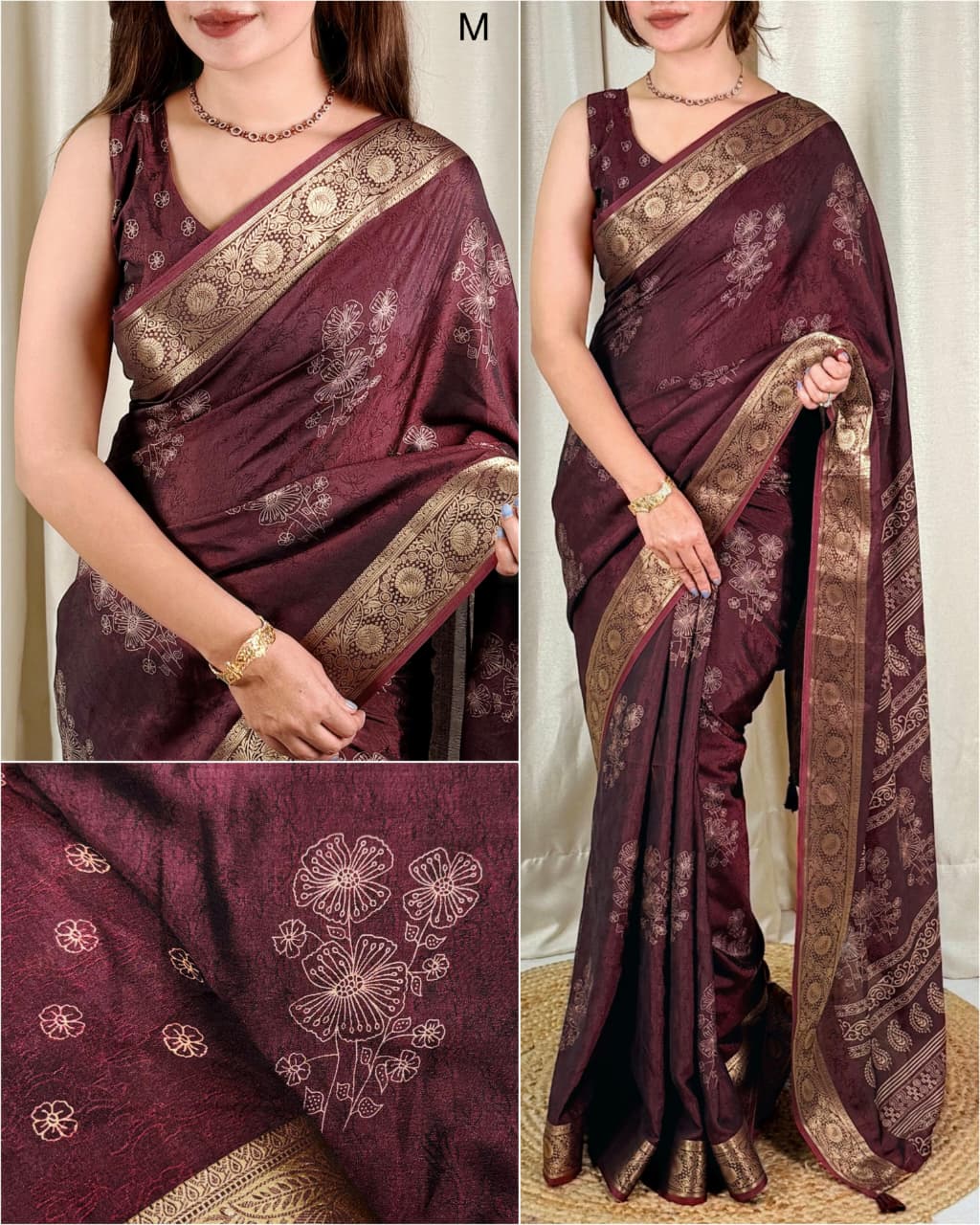 Motif Styled Printed Cotton Saree