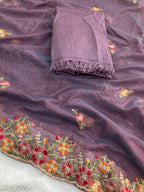 Party Wear Soft Twill Net Saree