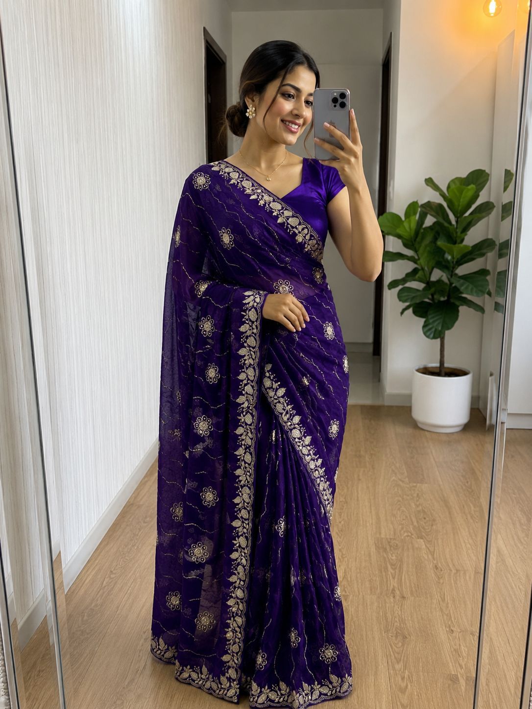 Fancy Space Silk Saree