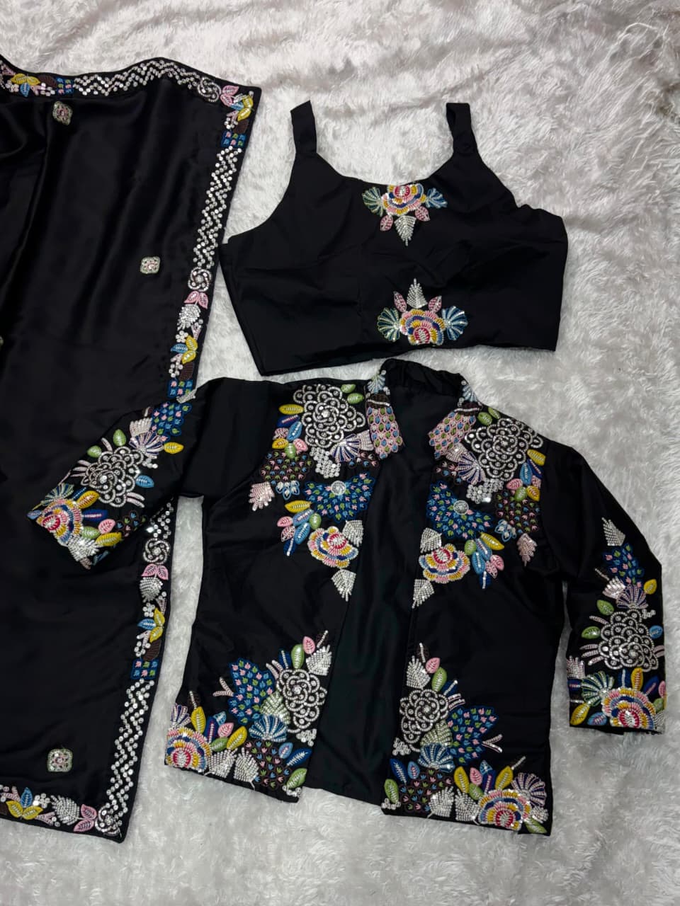 Jessica Wedding BSY Satin Saree