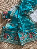 Very Soft nd Elegant Rich look vichitra silk saree