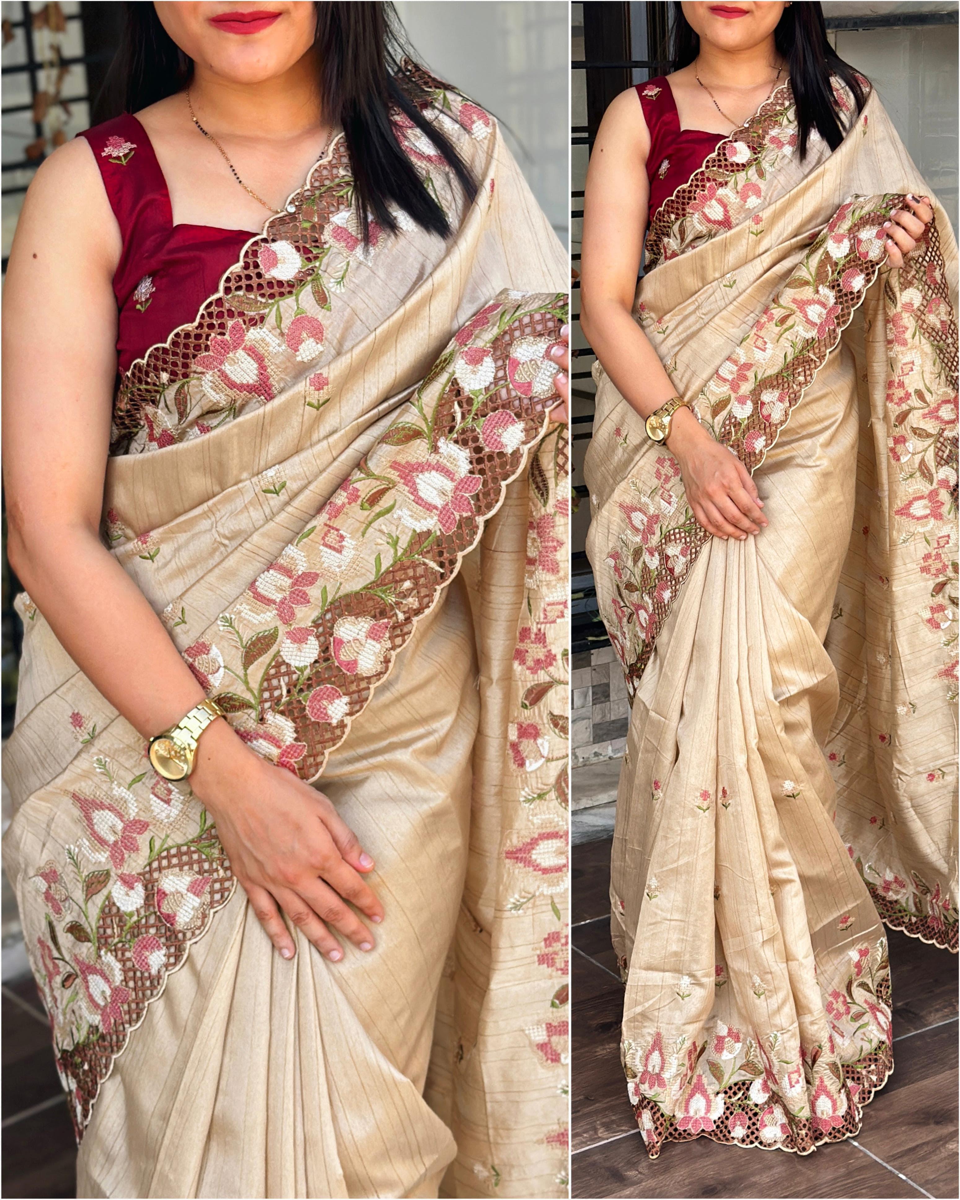 VISCOSE SLUB SILK SAREE