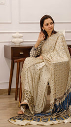 Viral Ajrak Mirror Work Saree