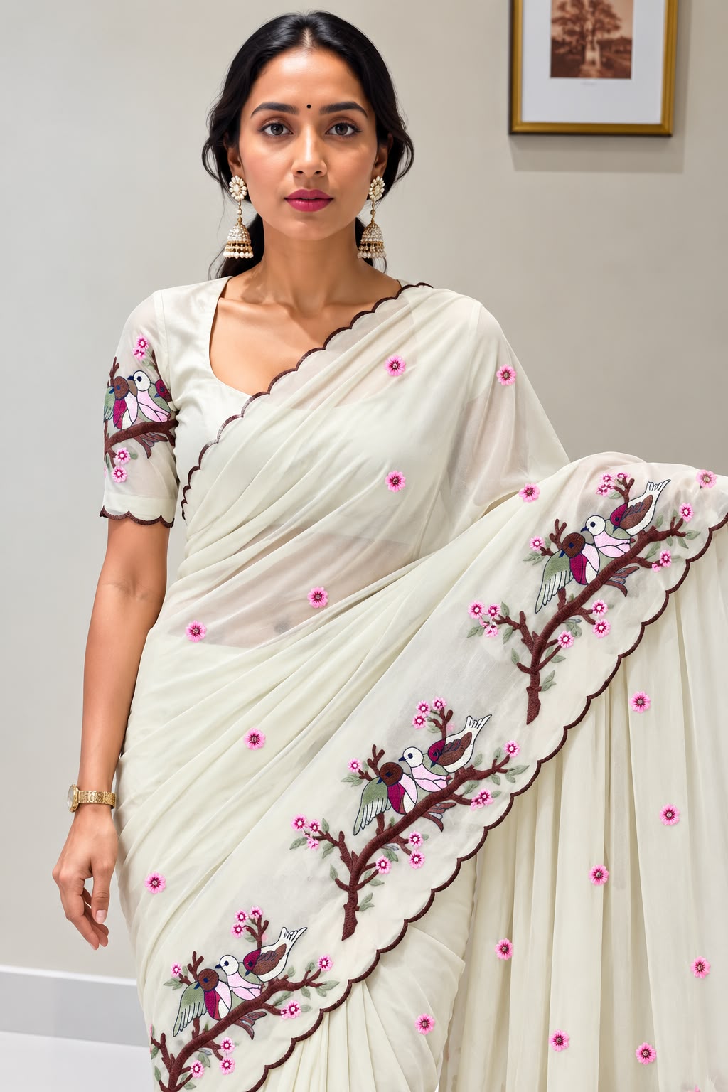 Cocktail Star Georgette Desgin Saree