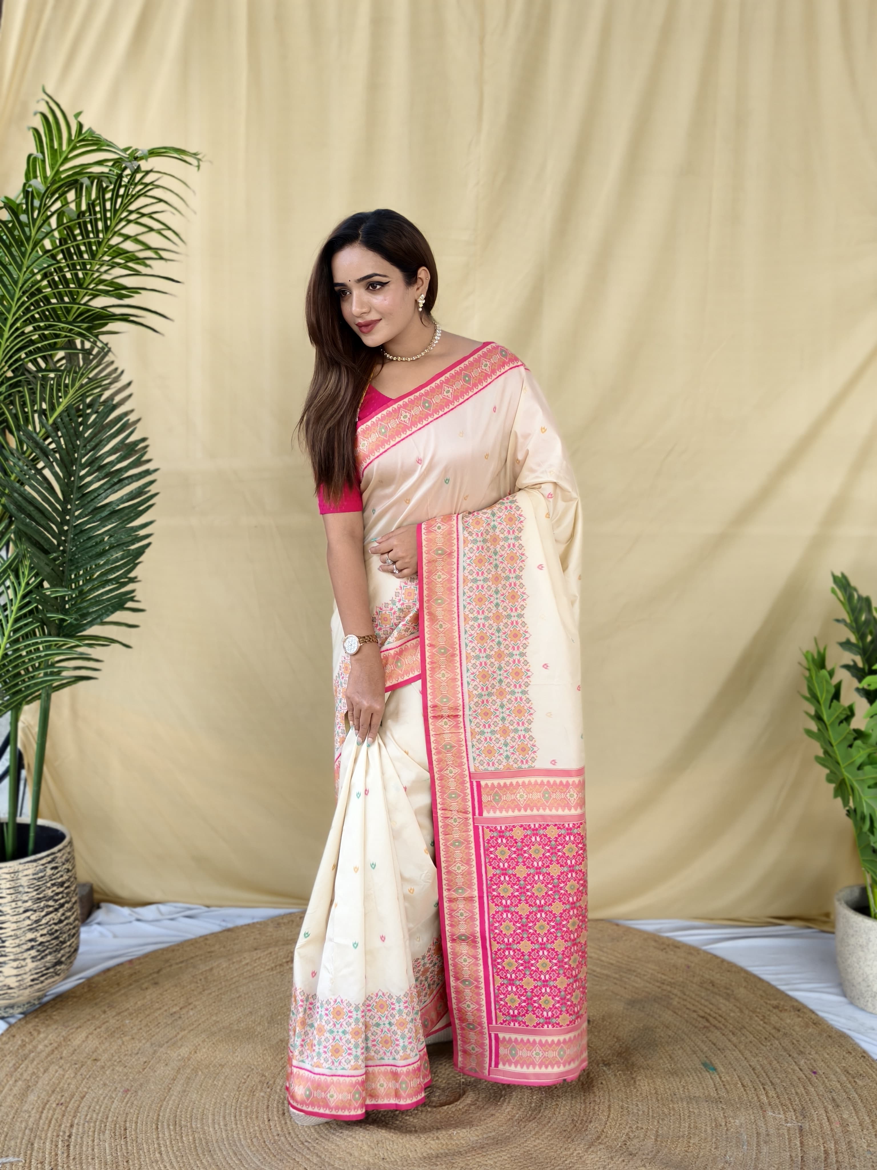 Soft Silk White Saree