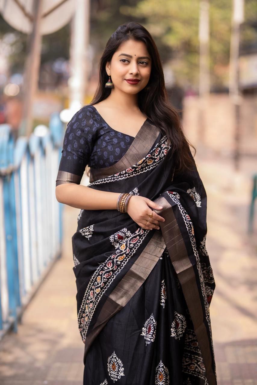 PRINED SAREE BEAUTIFUL COLOR