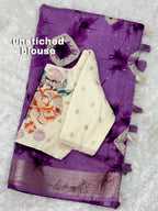 Pure Viscose Cotton Saree
