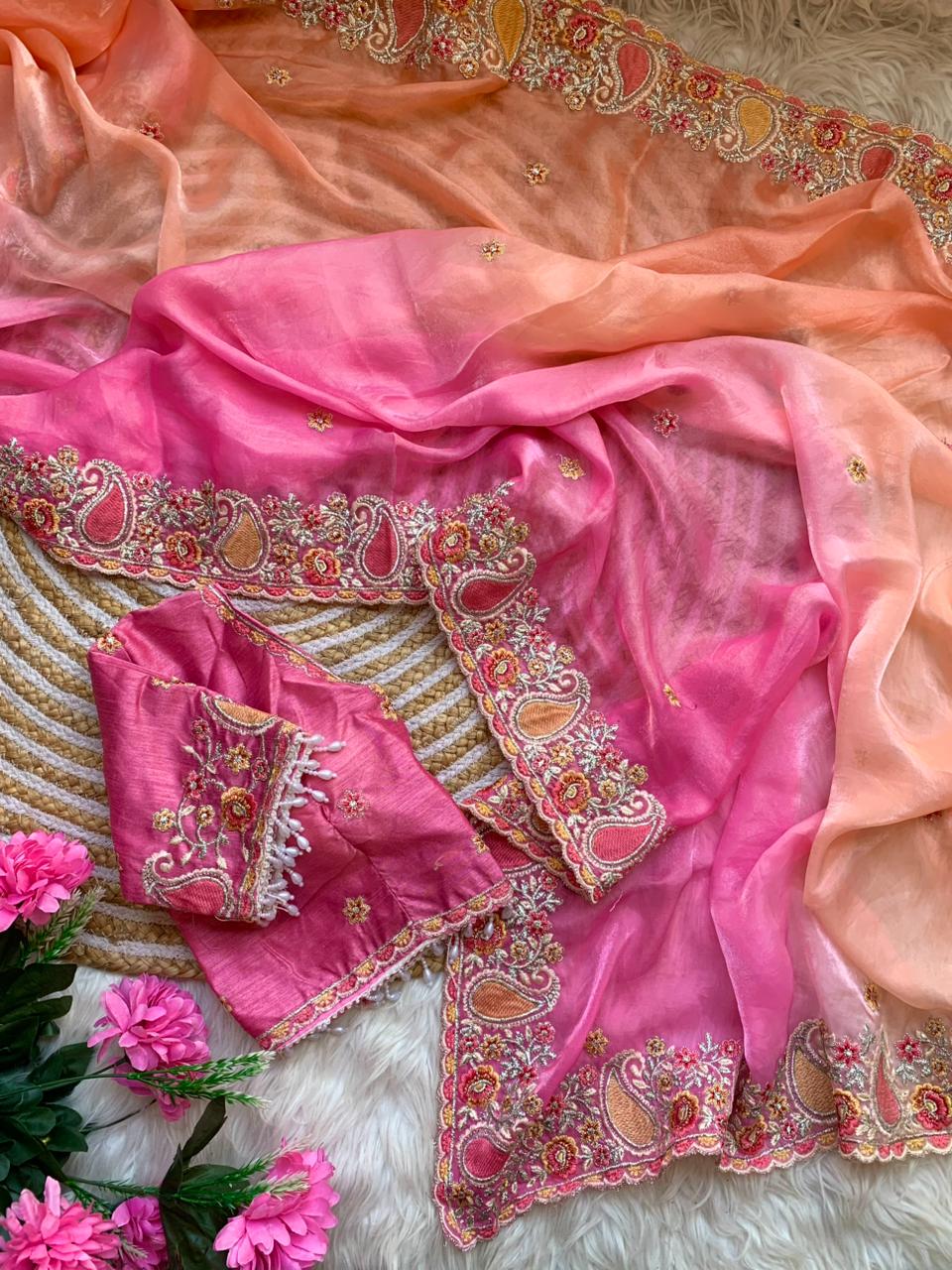 Very Soft nd elegant Rich look Fendy Saree