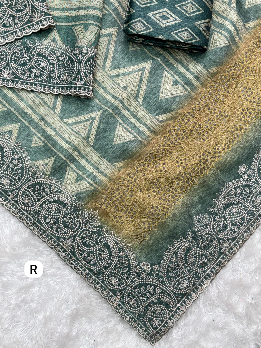 TUSSER SILK DIGITAL PRINT SAREE