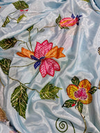 Handwork Elegance & Digital Print Saree
