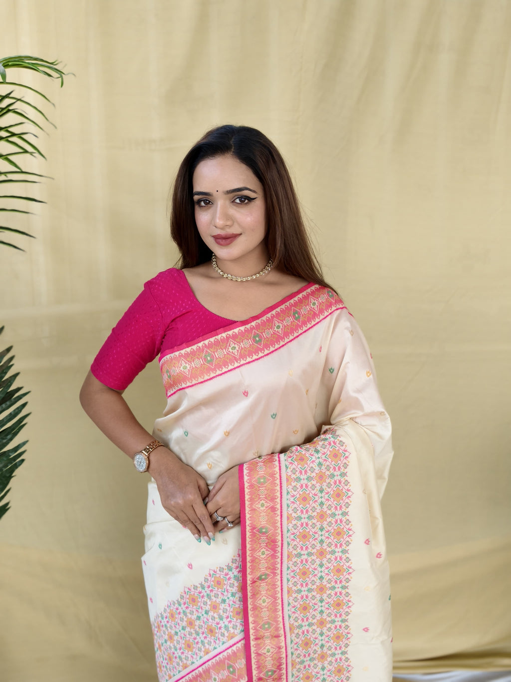 Soft Silk White Saree