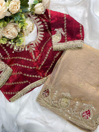 very soft nd elegant fendy sartin fabric saree