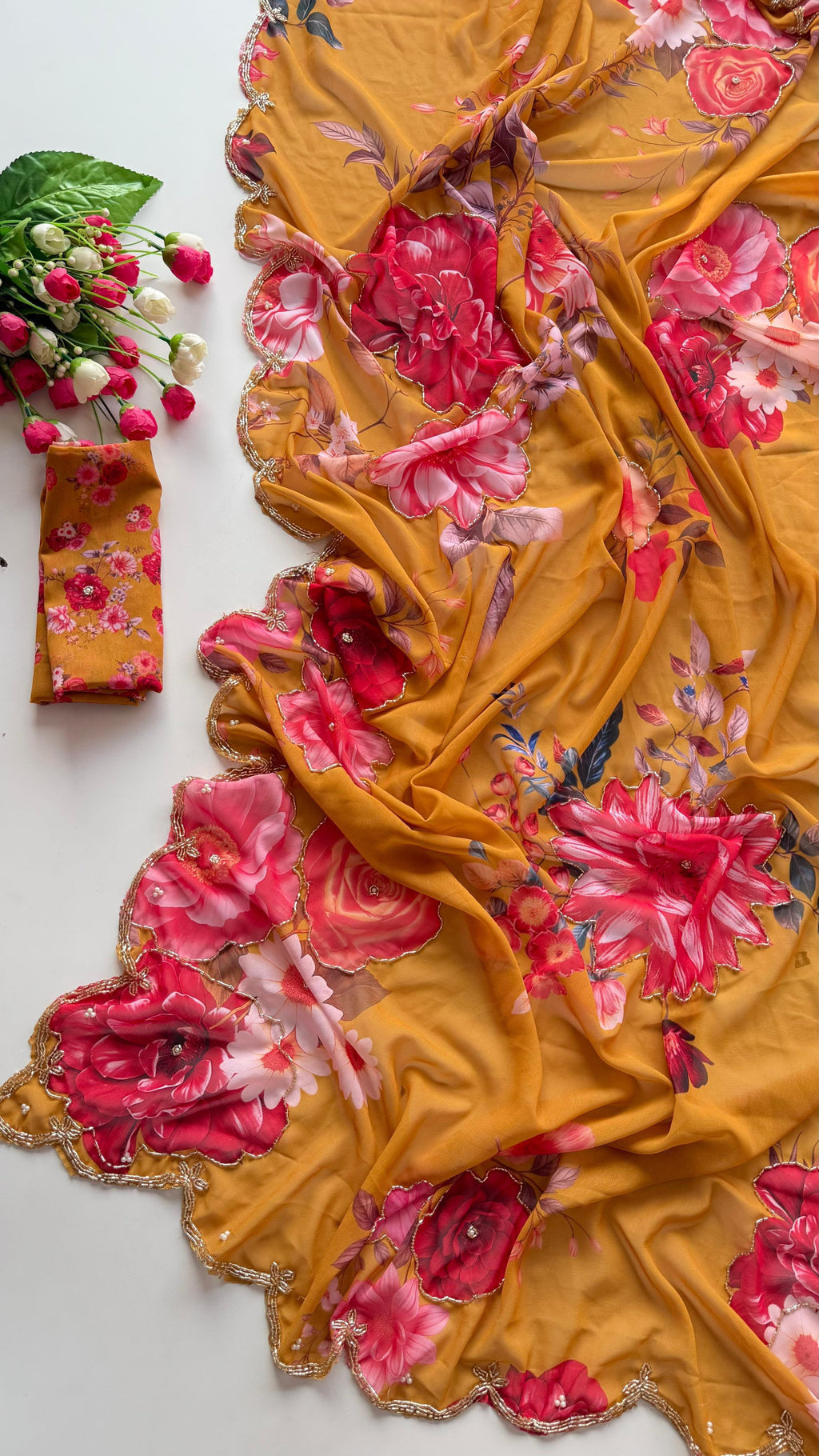 Pire Soft Georgette Digital Print Saree
