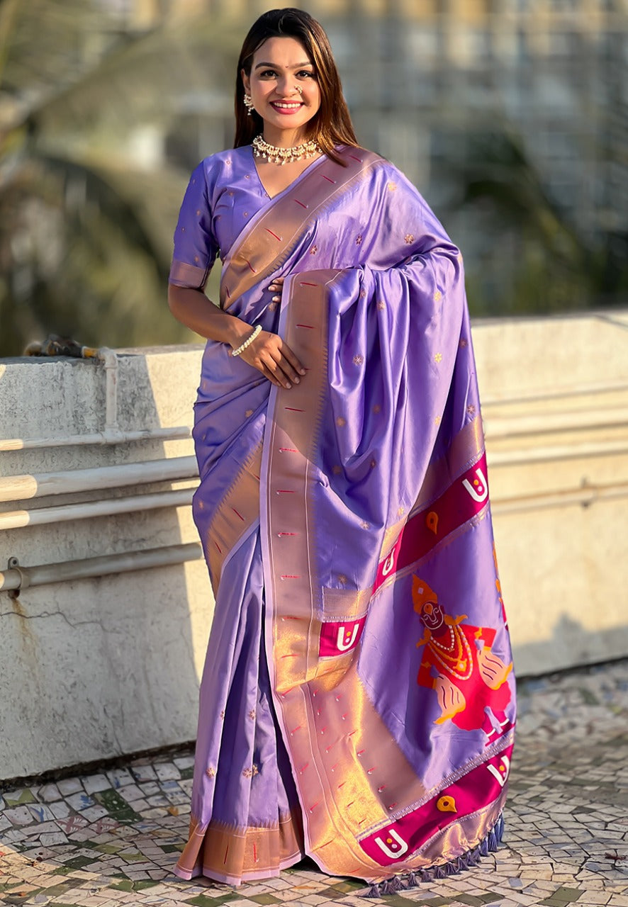 FLORAL MOTIFS PAITHANI SAREE