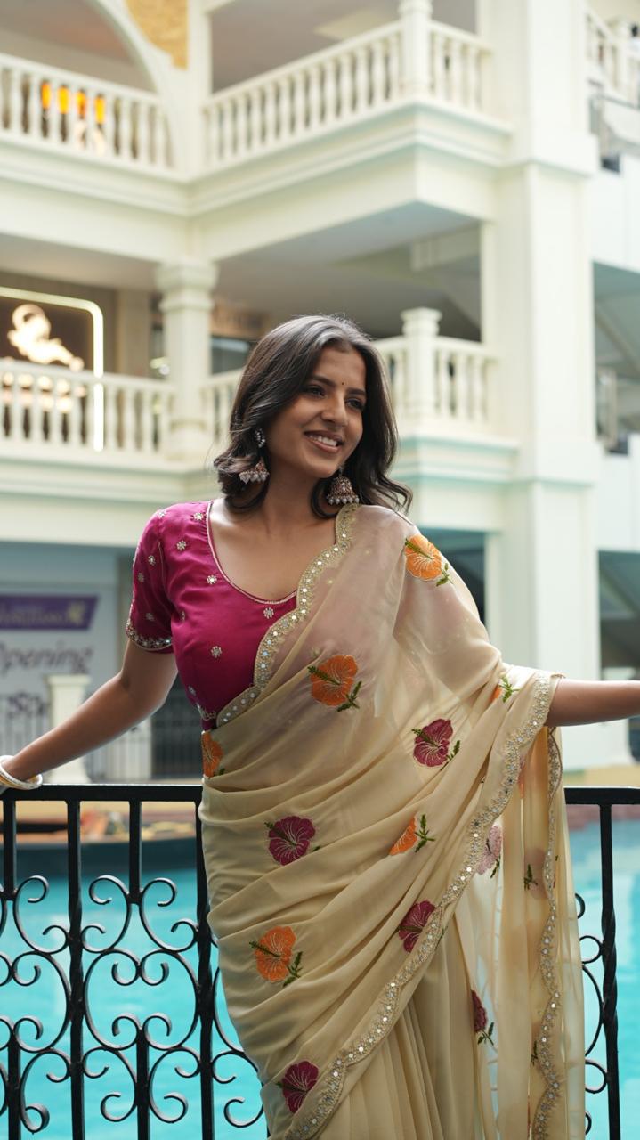 Soft Rangoli Silk Gold Saree