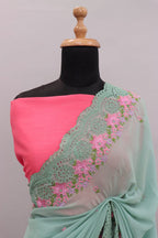 Embroidery Work Georgette Saree