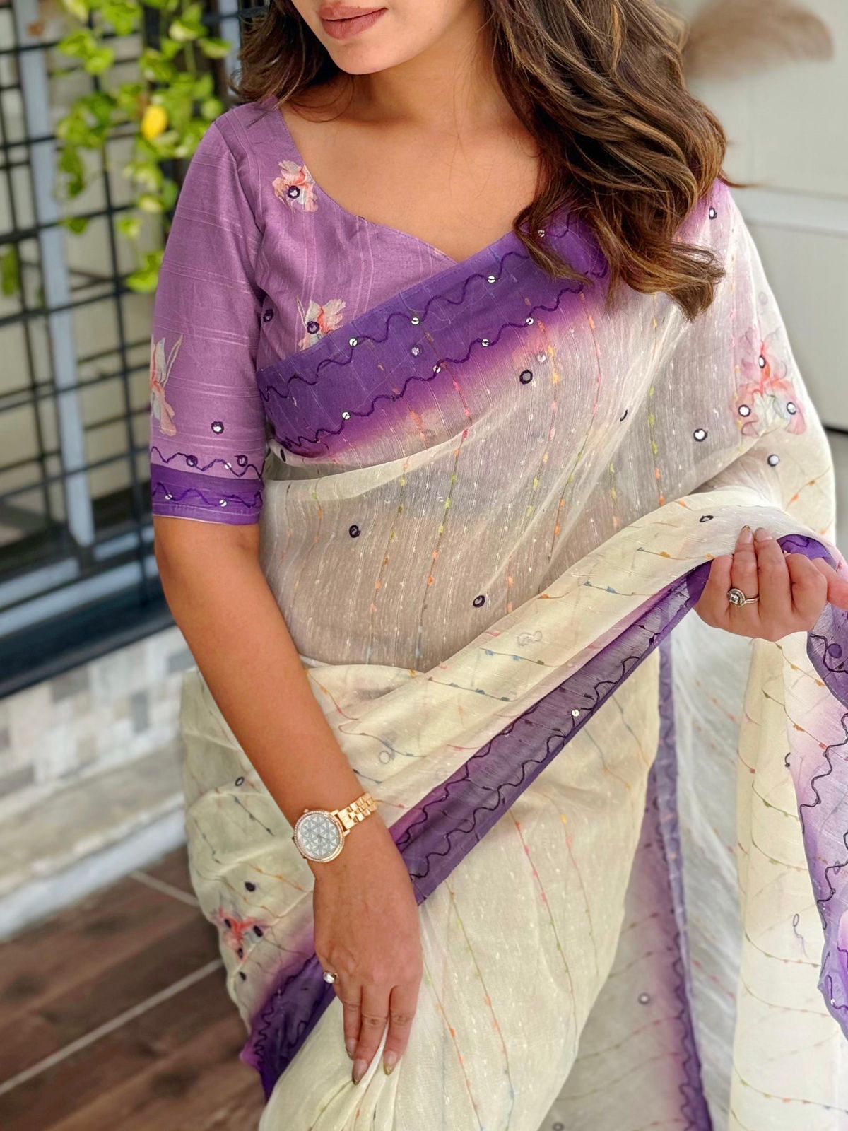 GADHWAL LINEN SAREE