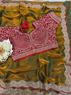 Premium space Silk Sabyasachi Inspired Saree