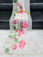 Soft Tabby Floral Print Saree