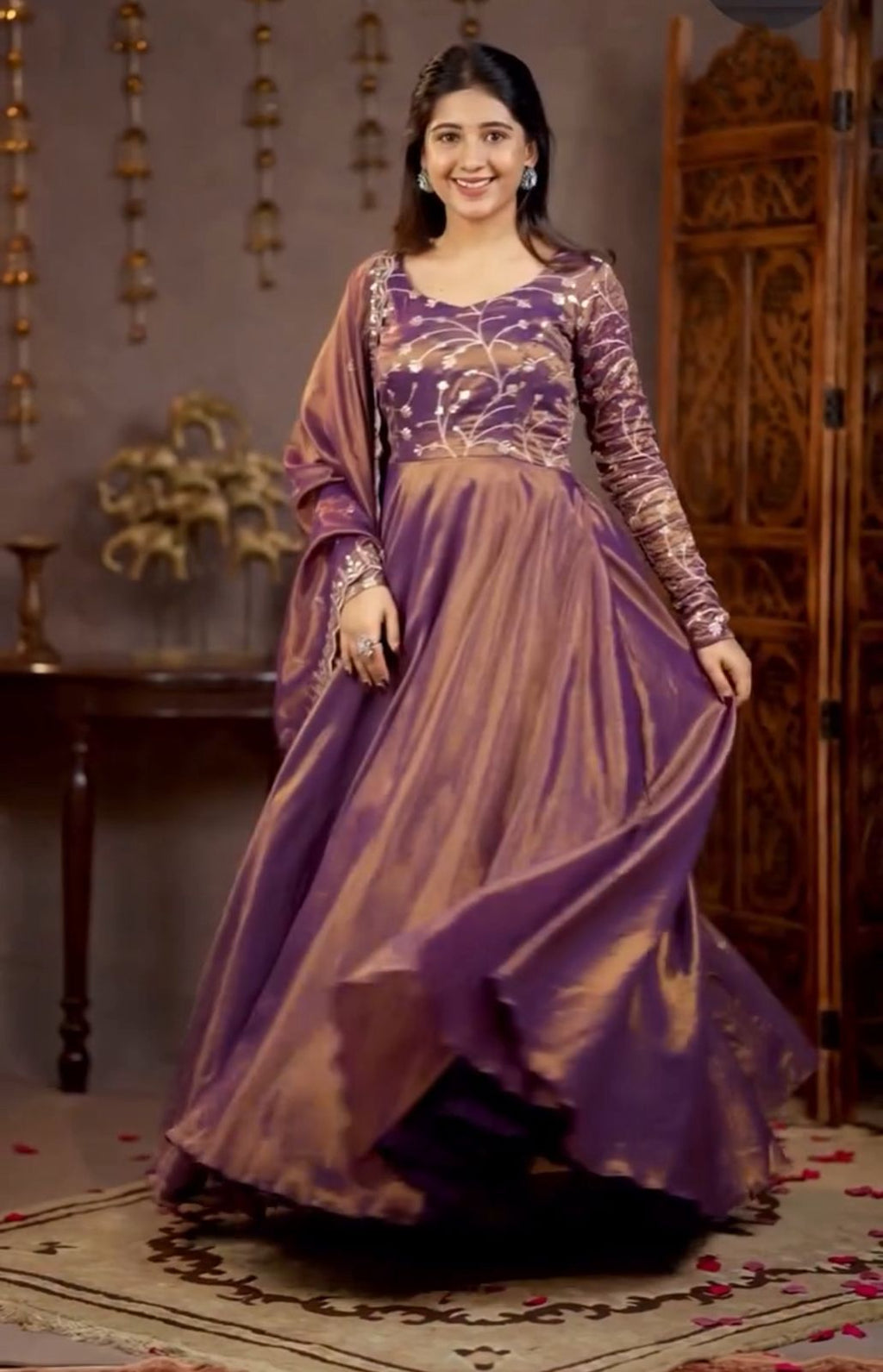 Heavy Cosmos Silk Material Anarkali Suit