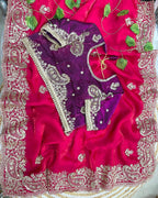 Very soft nd Elegant Rich look Fendy Sartin saree