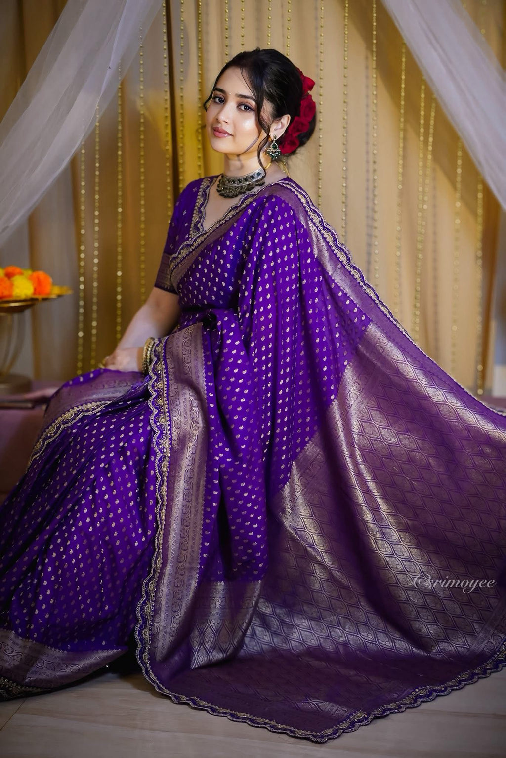 Pure Khaddi Georgette Designer Wedding Saree